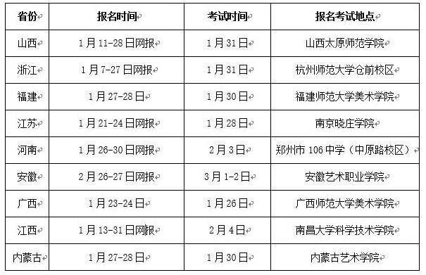 2018年湖南师范大学美术类专业校考考点安排.jpg